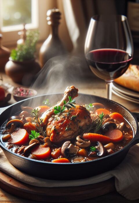 coq au vin recette